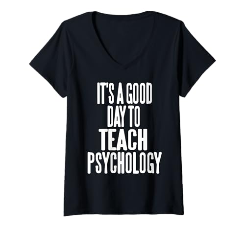 Damen Guter Tag Um Psychologie Zu Lehren Lehrer Mentale T-Shirt mit V-Ausschnitt Damen Guter Tag Um Psychologie Zu Lehren Lehrer Mentale T-Shirt mit V-Ausschnitt von Mentoren Unterricht Schule Gehirn Positivität