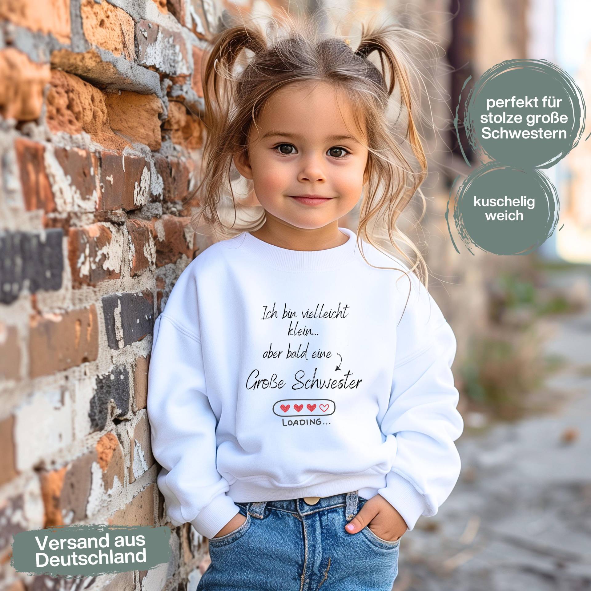 Ich Werde Große Schwester Pulli | Geschenk Schwangerschaftsverkündung Schwangerschaft Verkünden Idee Wir Sind Schwanger Babyankündigung von MeobellaDesigns