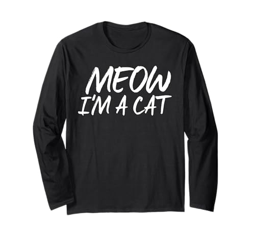 Meow I'm A Cat – Halloween-Kostüm für Herren, Damen, Mädchen, Kinder Langarmshirt Meow I'm A Cat – Halloween-Kostüm für Herren, Damen, Mädchen, Kinder Langarmshirt von Meow I'm A Cat, Funny Halloween Shirts & gifts