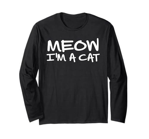 Meow I'm A Cat – Halloween-Kostüm für Herren, Damen, Mädchen, Kinder Langarmshirt Meow I'm A Cat – Halloween-Kostüm für Herren, Damen, Mädchen, Kinder Langarmshirt von Meow I'm A Cat, Funny Halloween Shirts & gifts