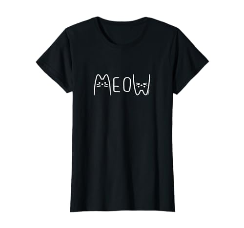 Meow T-Shirt Katze Katzen Shirt Süß Miau Frauen Mädchen T-Shirt Meow T-Shirt Katze Katzen Shirt Süß Miau Frauen Mädchen T-Shirt von Meow Katzen T-Shirts