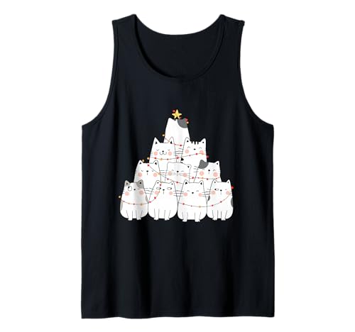 Katze Weihnachtsbaum Xmas Urlaub Männer Frauen Kinder Meowy Catmas Tank Top von Meowy Catmas Shirt Cat Christmas Gifts