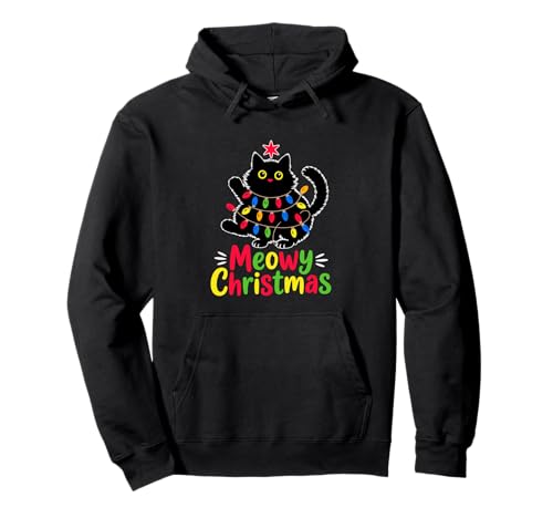 Meowy Weihnachtslichter, Schwarze Katze, lustige Männer, Frauen, Kinder Pullover Hoodie Meowy Weihnachtslichter, Schwarze Katze, lustige Männer, Frauen, Kinder Pullover Hoodie von Meowy Christmas Xmas Light Black Cat Pajama Family