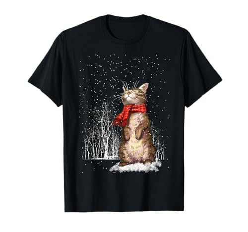 Meowy Weihnachtskatzen, lustiges Geschenk für Frauen T-Shirt von Meowy Xmas Cats Snow Tee Gifts