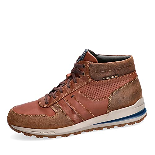 Mephisto 5495 Boran Herren Schnürboots Leder Druckdämpfung Weite G flexibel Uni, Groesse 45 1/2, braun von Mephisto