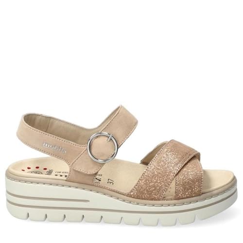 Mephisto GEMÜTLICH Y ELEGANTE SANDALE DAMEN MOVILS CAMILLE NUBUCK BEIGE talla 37 von Mephisto