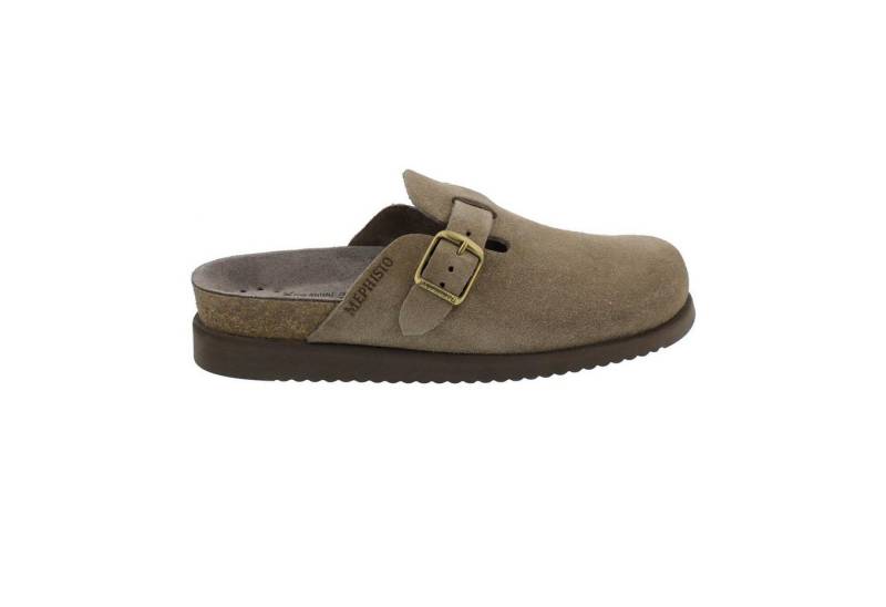 Mephisto HALINA Clog, Sandvelour, Warm-Grey -, 62820, SOFT-AIR-Technologie Clog von Mephisto