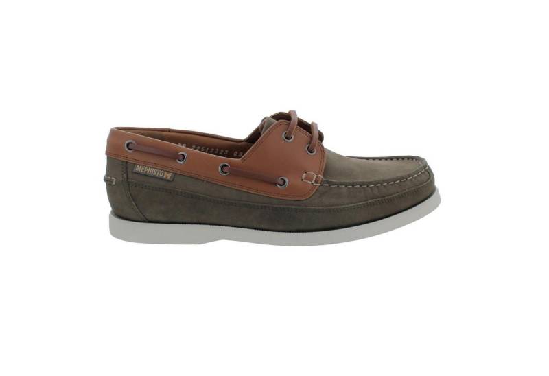 Mephisto Mephisto Boating Bootsschuh, Nubuk- / Glattleder komb., Loden (grün), Bootsschuh von Mephisto