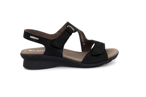 Mephisto - Verschluss SANDALEN PARIS SCHWARZ aus LEDER - Absatzhöhe KLETTVERSCHLUSS - von Mephisto