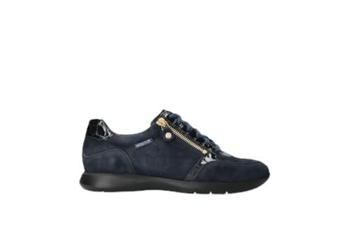 Mephisto - Verschluss Sneaker MONIA BLAU aus Leder - Absatzhöhe Reissverschluss UND SCHNÜRSENKEL - 1,2 cm von Mephisto