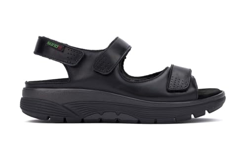 Sano Mephisto Norine - Damensandale - Leder - weiter passform (Schwarz, numeric_39) von Mephisto