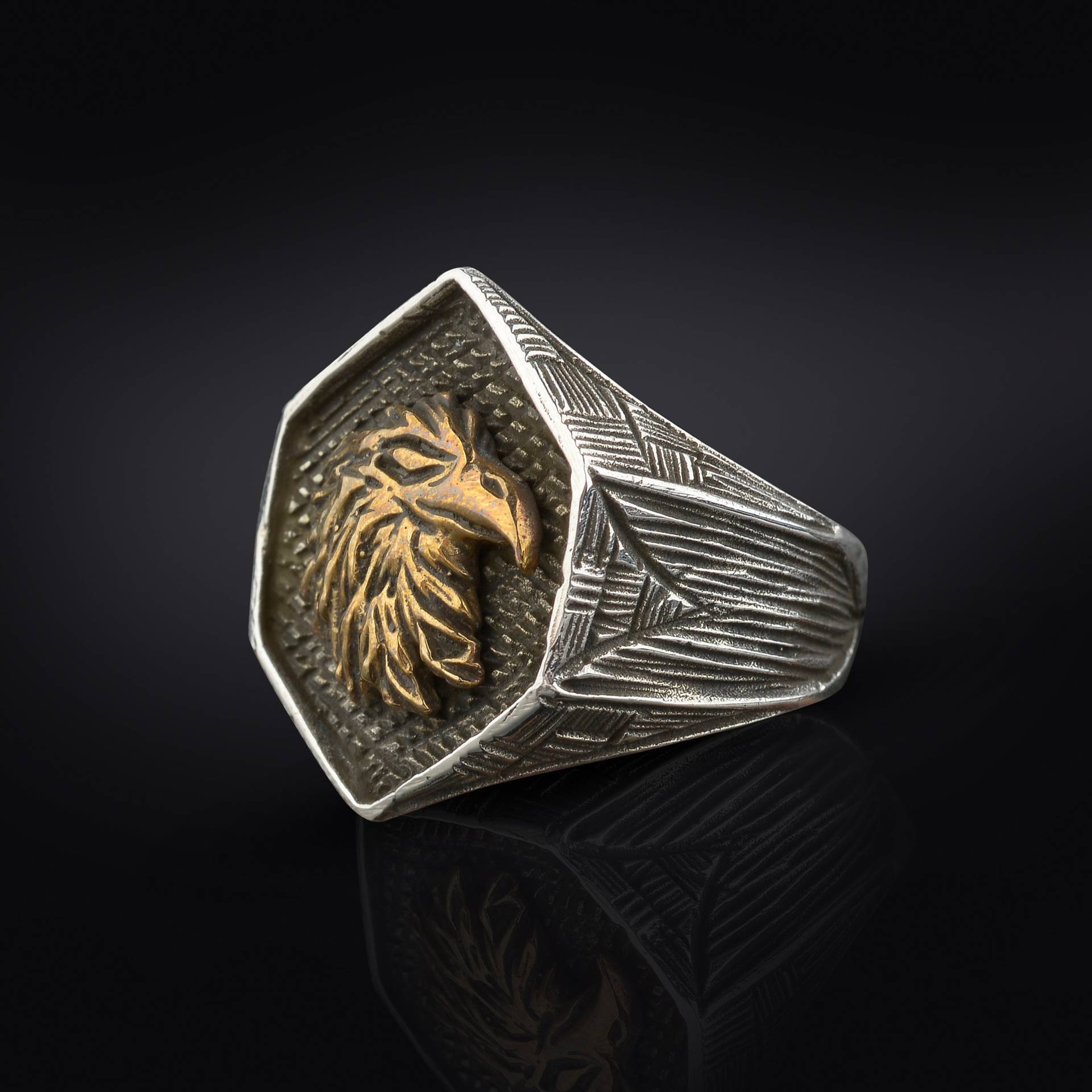Antiker Herrenring, Oxidierter Sterling Silber Handgemachter Ring Mann, Geschenk Für Ihn, Herrenschmuck von MerSilverCo