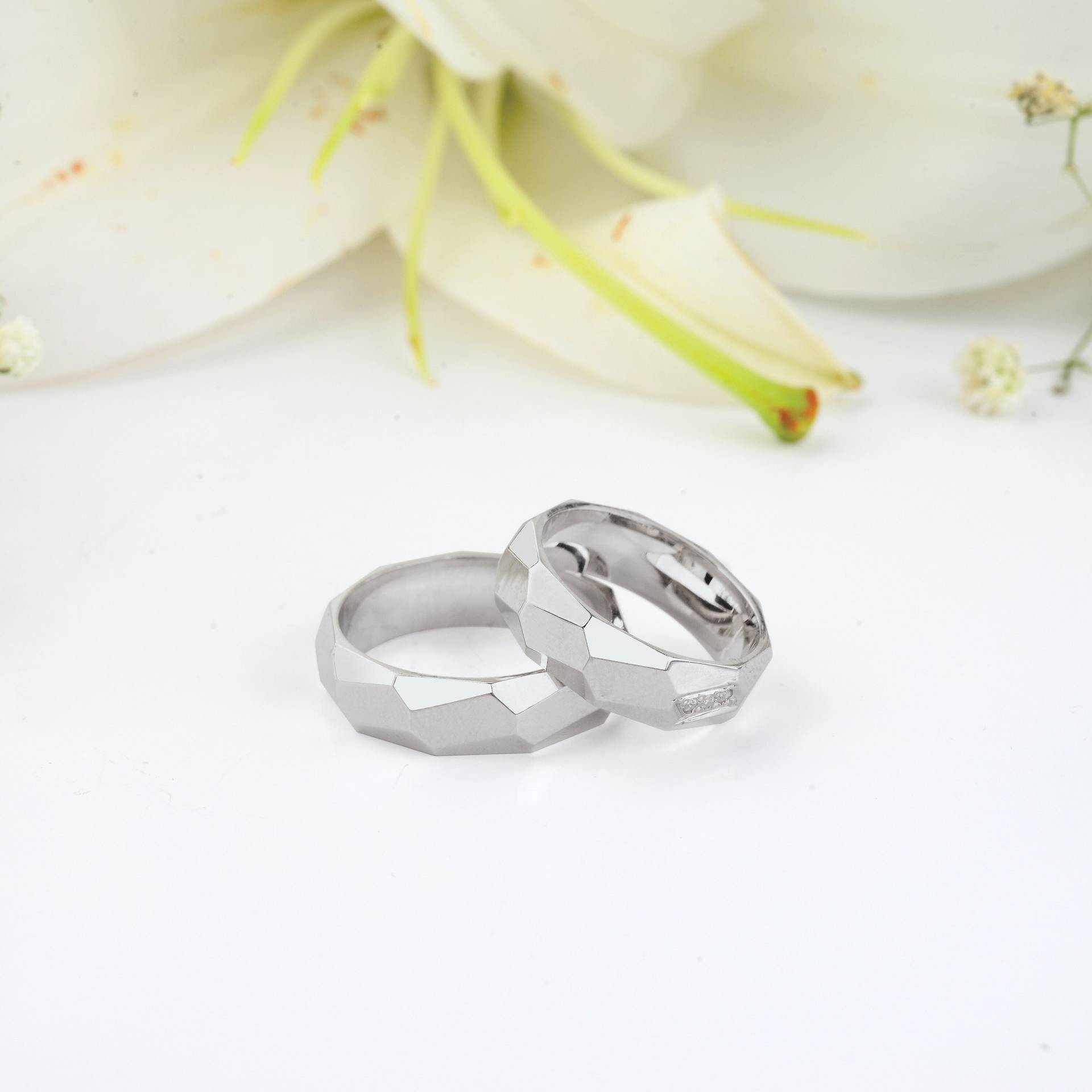 Ehering Set, Hochzeitsringe, Verlobungsring von MerSilverCo