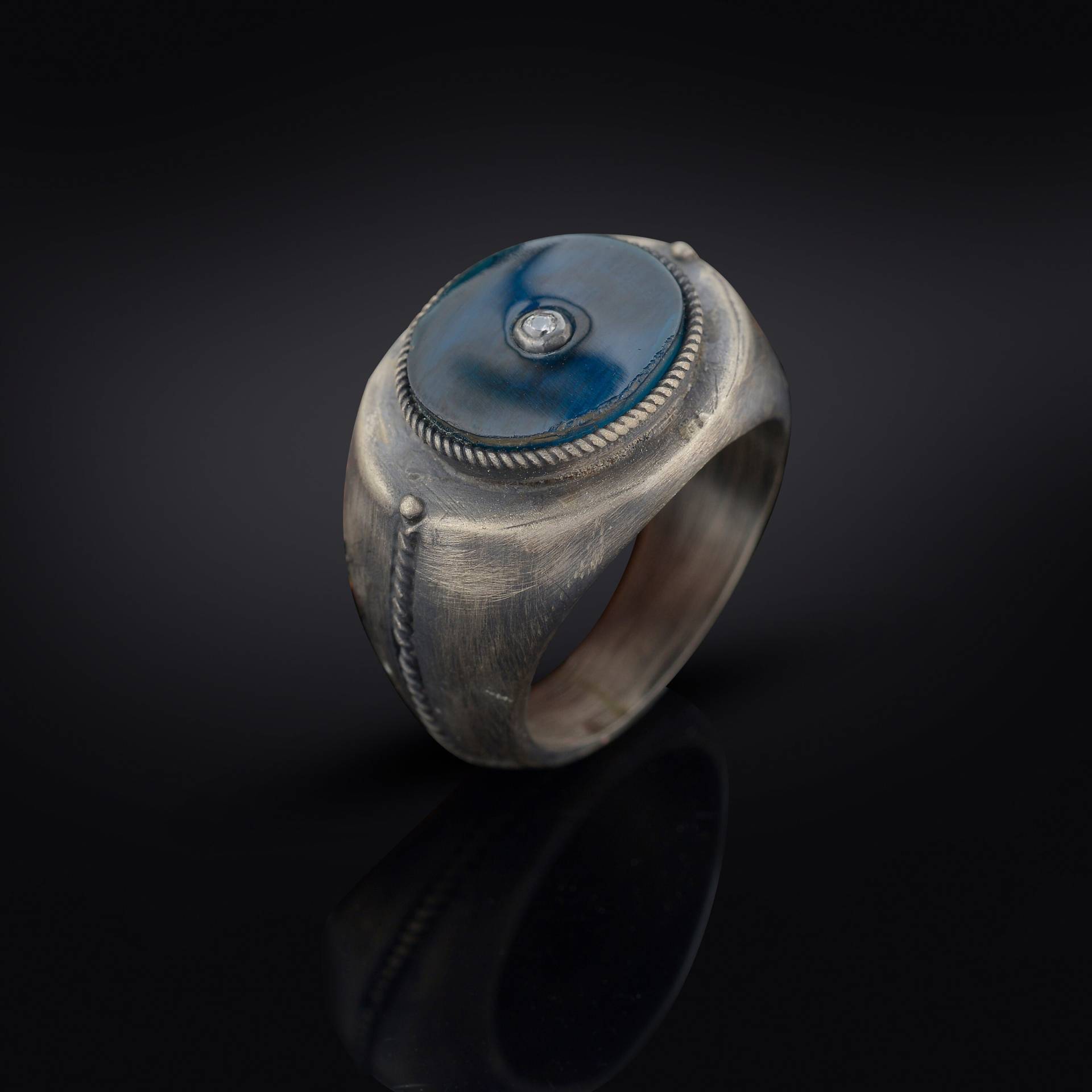 sterling Silber Onyx Edelstein Mann Ring, Ring Für Mann, Herrenring, Handgemachter Geschenk Ihn, Herrenschmuck, Herren Jubiläumsgeschenk von MerSilverCo