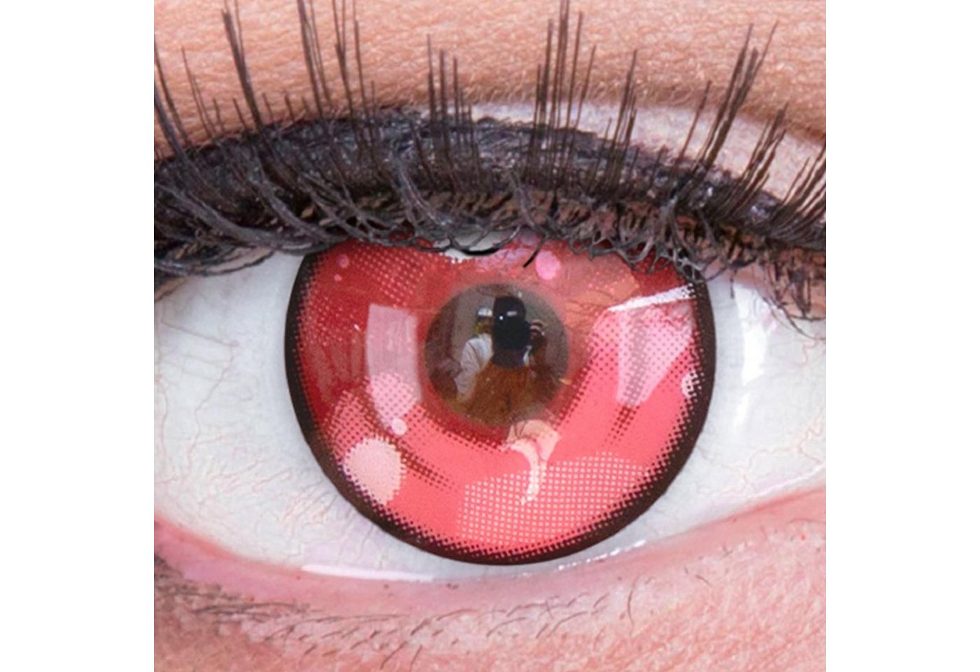 MeralenS Farblinsen Pinke 'Anime Arc 3 Pink' Manga Fun Linsen 1 Paar. Halloween & Cosplay von MeralenS