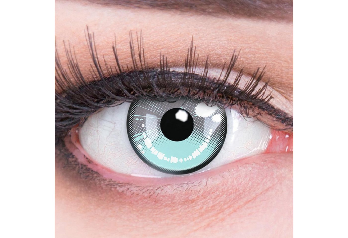 MeralenS Jahreslinsen Farbige Anime Arc 2 Gray Kontaktlinsen - Ohne Stärke für Cosplays von MeralenS