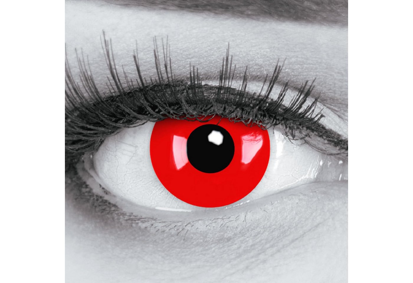MeralenS Jahreslinsen Farbige Red Devil Kontaktlinsen - Ohne Stärke für Cosplays von MeralenS