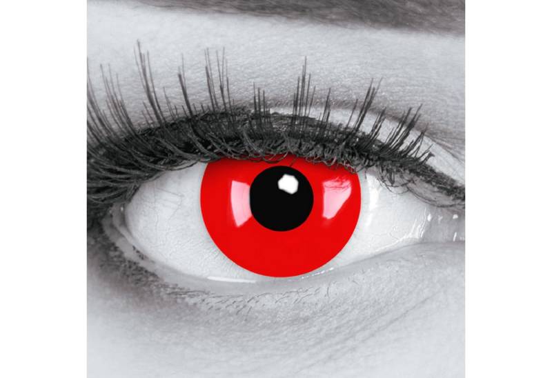 MeralenS Jahreslinsen Farbige Red Devil Kontaktlinsen - Ohne Stärke für Cosplays von MeralenS