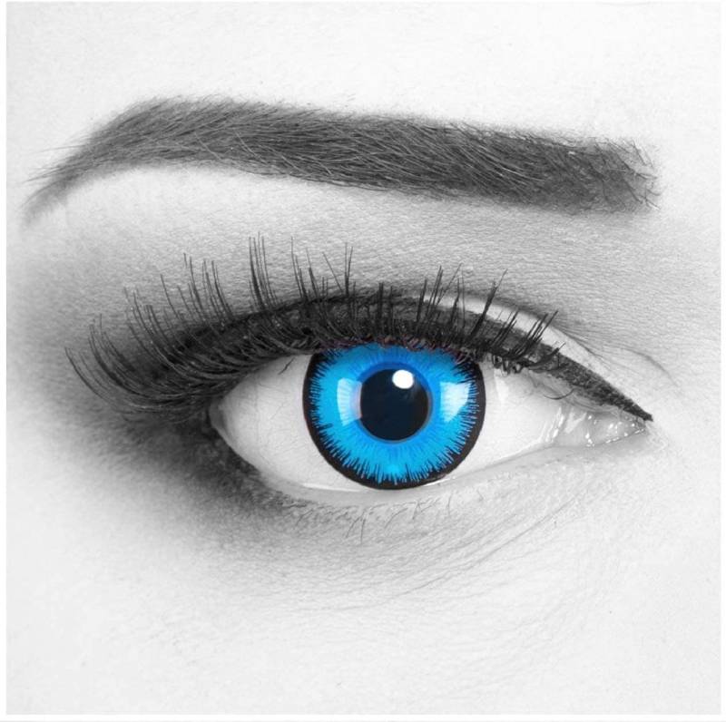 MeralenS Monatslinsen Blaue 'Alper' Cosplay Manga Fun Linsen 1 Paar. Halloween & Cosplay von MeralenS