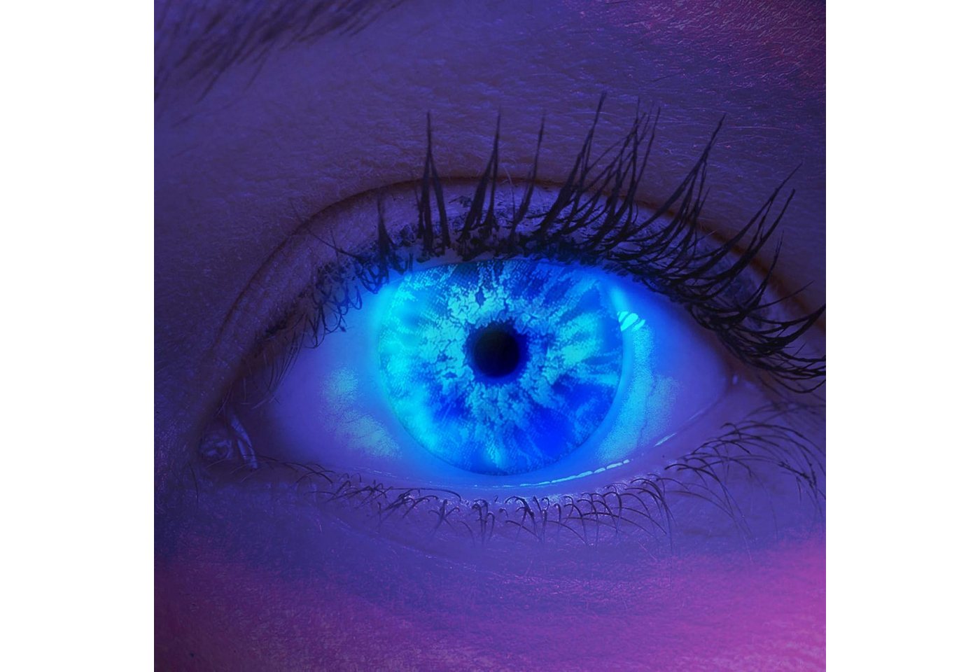 MeralenS Motivlinsen Farbige Kontaktlinsen mit/ohne Sehstärke 'Ice Blue' von MeralenS