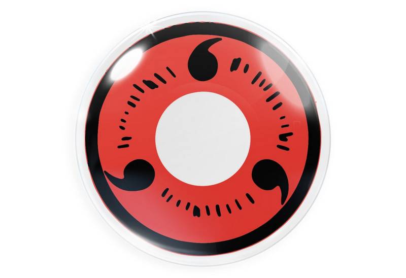 MeralenS Motivlinsen Rote 'Sasuke' Manga Fun Linsen 1 Paar. Halloween & Cosplay von MeralenS