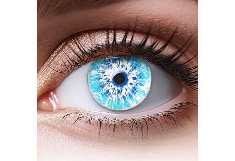 MeralenS Tageslinsen Blaue 'Ice Blue' Cosplay Manga Fun Linsen 1 Paar. Halloween & Cosplay von MeralenS