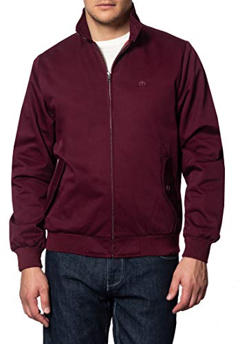 Merc of London Herren Blouson Jacke HARRINGTON,Jacket, Rot (Weinrot), Small (Herstellergröße: S) von Merc
