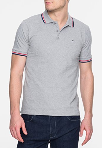 Merc of London Herren Card – Polo – Uni – kurzärmlig – Gr. X-Large, Grau (Mineral Marl) von Merc