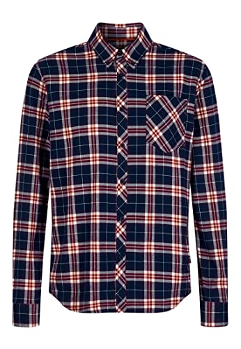 Merc of London Herren Edsall Button Down Shirt, Marineblau, XL von merc