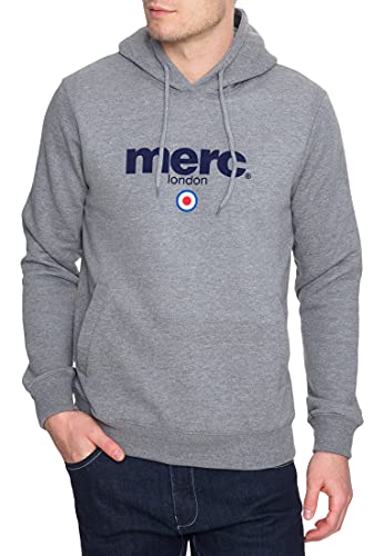 Merc of London Herren Pill, Hooded Kapuzen-Sweatshirt, Grau (Mineral Marl), XXL von merc