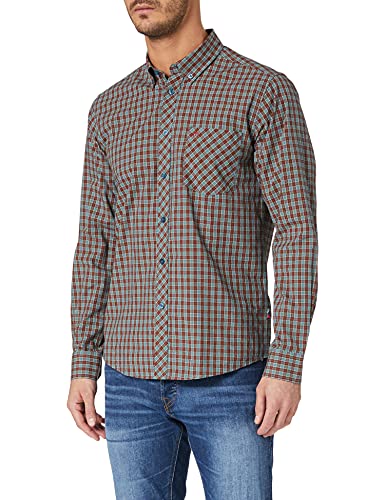 Merc of London Herren Stevens Button Down Shirt, grün, XL von merc