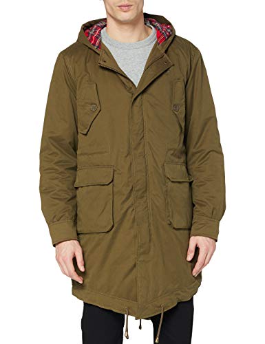 Merc of London Herren Tobias Parka Mantel, Grün (Combat Green), Large (Herstellergröße: L) von Merc