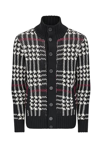 Merc Herren Inwood Sweater Cardigan, Schwarz, Medium Merc Herren Inwood Sweater Cardigan, Schwarz, Medium von Merc