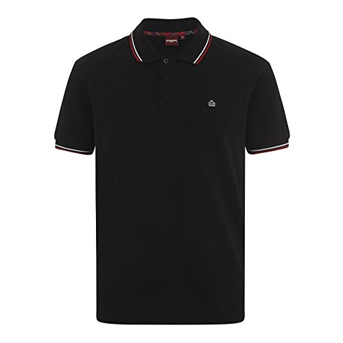 Merc of London Herren Card – Polo – Uni – kurzärmlig – Gr. Medium, Schwarz von Merc