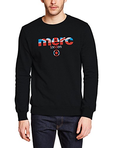 Merc of London Herren Sweatshirt Otto, Gr. Medium (Herstellergröße: Medium), Schwarz (Black 1) von Merc