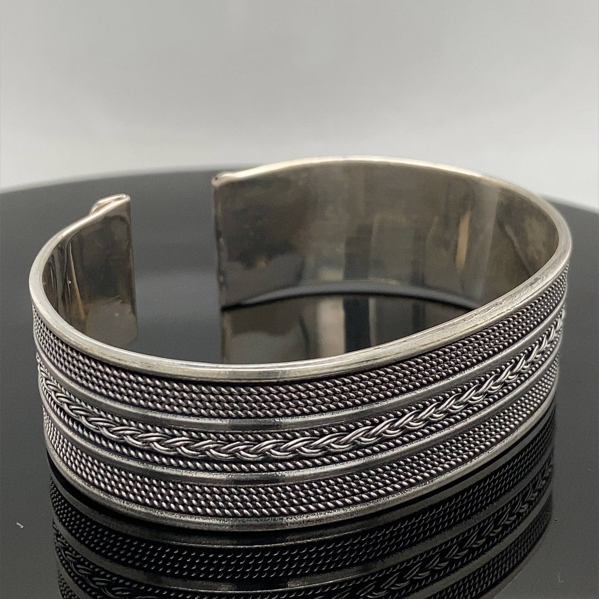 Männer Armband, Sterling Silber Handgemachtes Besticktes 925K Geschenk Für Ihn von MercansilverTR