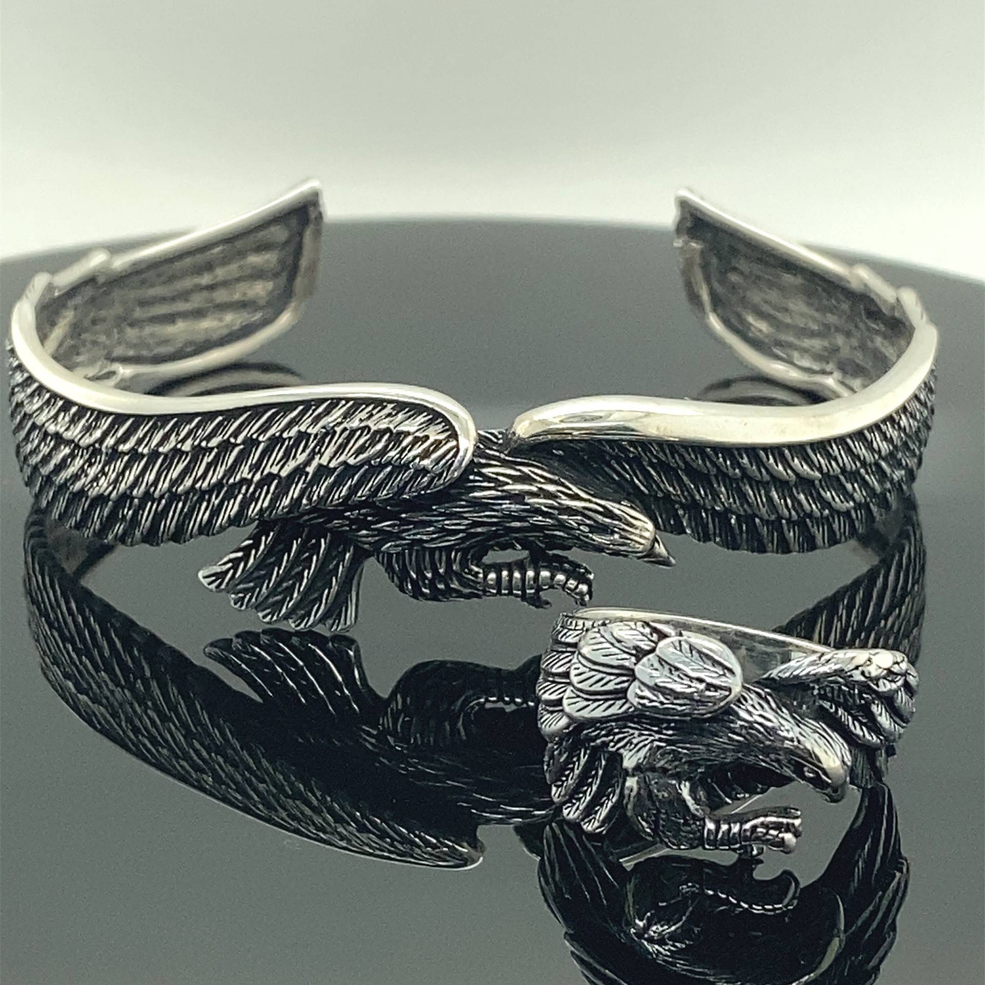 Silber Adler Armband Und Ring , Männer Unisex Set Schmuck 925K Sterling von MercansilverTR