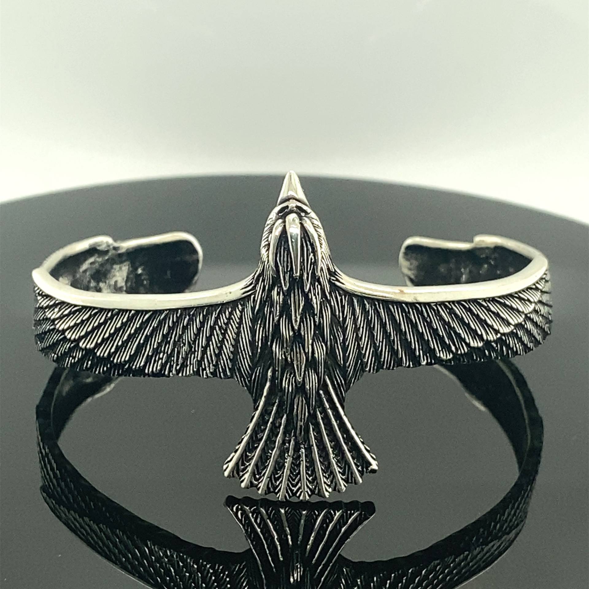 Silber Falken Armband , Wildtier Unisex Adler 925K Sterling Geschenk Für Sie von MercansilverTR