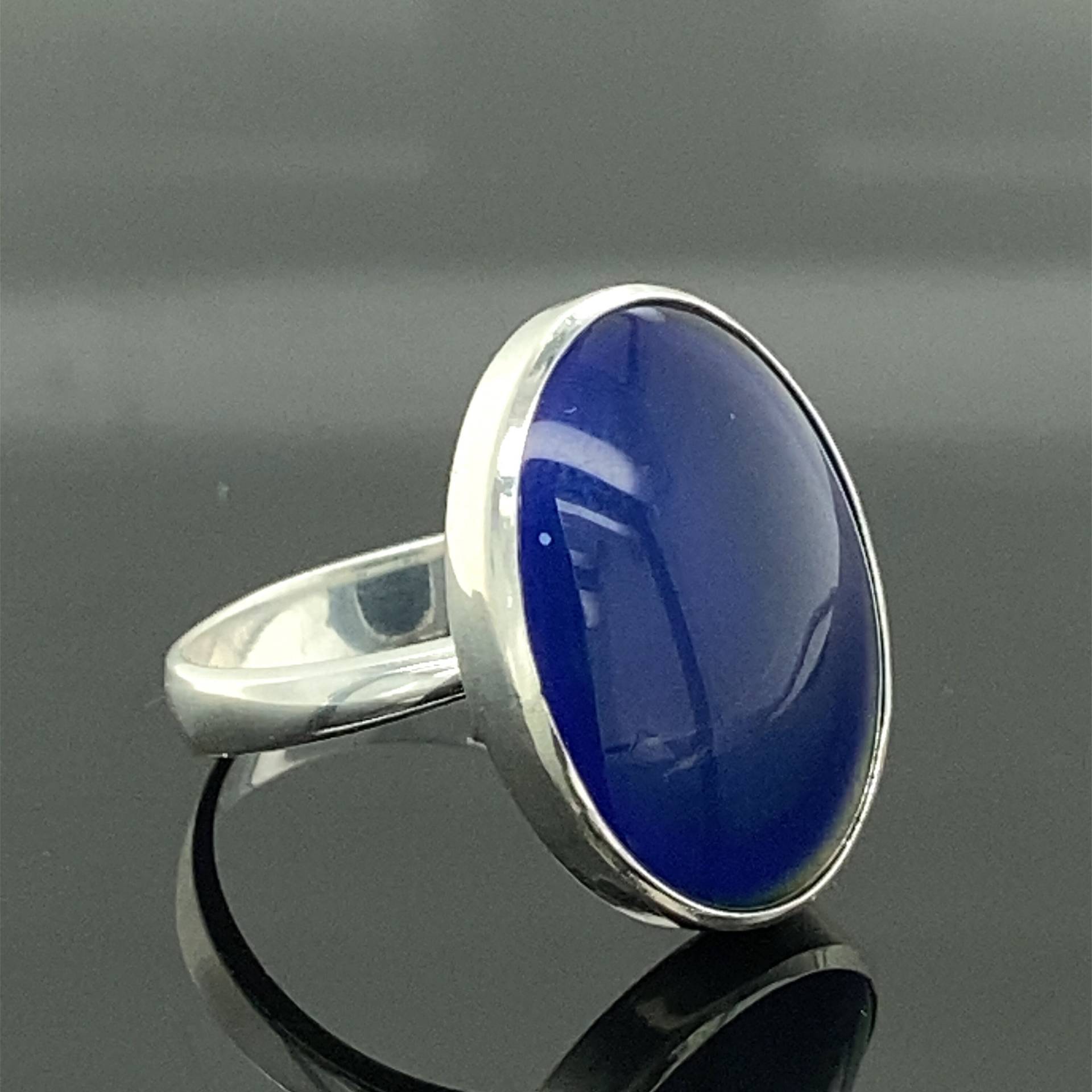 Silber Ovaler Sinnstein Ring , Handgefertigter Farbwechsel Farbe Nach Temperatur Stimmung Charm 925K Sterling von MercansilverTR