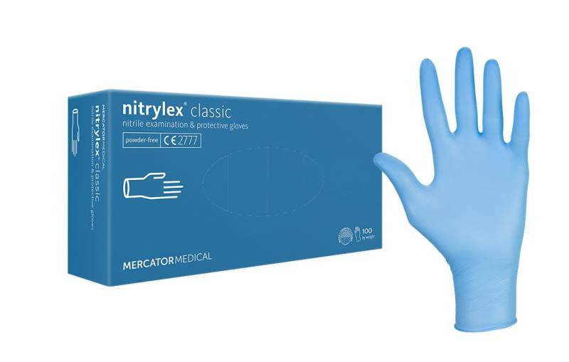 Mercator Einweghandschuhe Nitrylex Classic Nitril Handschuhe 1 x 100 Stück in vielen Farben (1-St) von Mercator