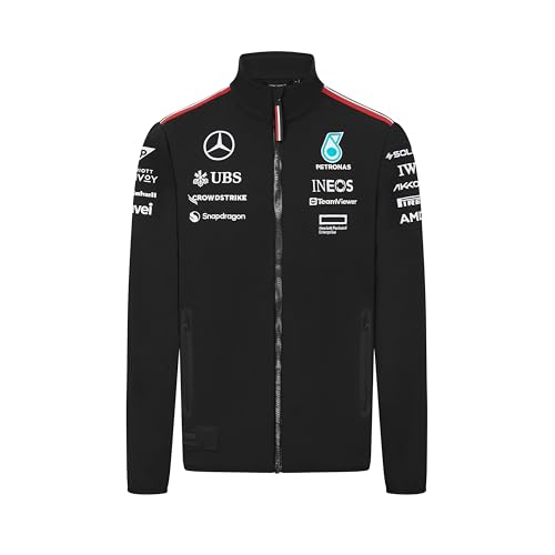 MERCEDES AMG PETRONAS F1 Herren 2024 Team Softshell-Jacke - Schwarz - Größe: XS von Mercedes AMG Petronas
