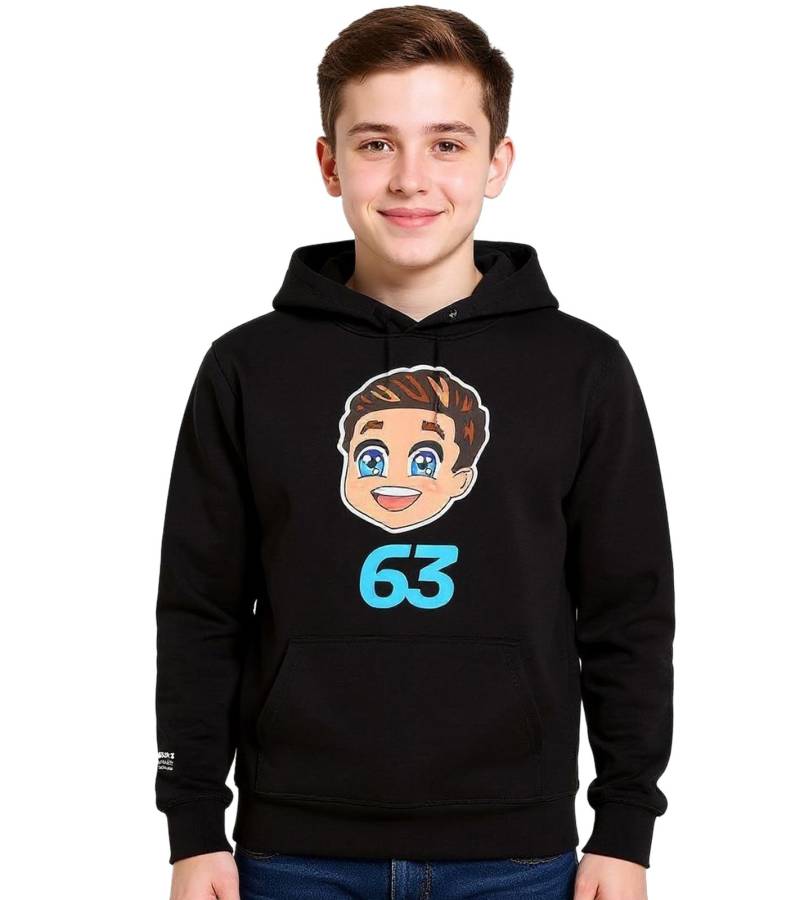 Mercedes-Benz AMG Petronas F1 George Russell Kinder Hoodie Mädchen und Jungen Kapuzen-Sweatshirt Formel 1 701227132 001 Schwarz von Mercedes-Benz