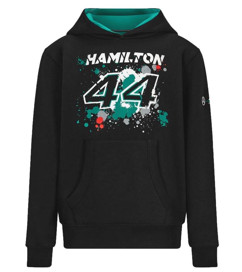 Mercedes-Benz AMG Petronas F1 Lewis Hamilton Hoodie nachhaltiges Mädchen und Jungen Kapuzen-Sweatshirt Formel 1 701218883 001 Schwarz von Mercedes-Benz
