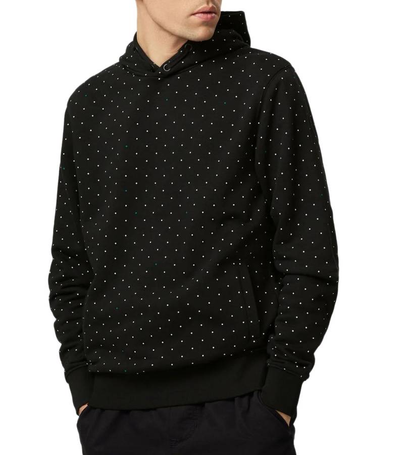 Mercedes-Benz AMG Petronas F1 MAPF1 POLKA DOT Herren Kapuzen-Pullover mit gepunktetem Allover-Design Baumwoll-Hoodie Langarm-Shirt 701222322 001 Schwarz von Mercedes-Benz