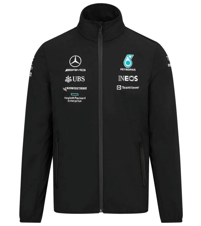 Mercedes-Benz AMG Petronas F1 Mapf1 FW Herren Softshell-Jacke modische Übergangs-Jacke 701219233 001 Schwarz von Mercedes-Benz