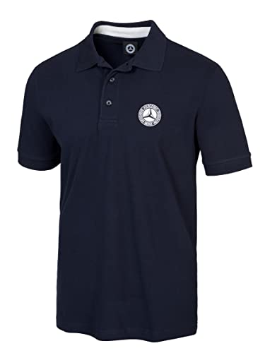 Mercedes-Benz Classic, Herren-Poloshirt, Baumwolle, Marineblau, M von Mercedes-Benz