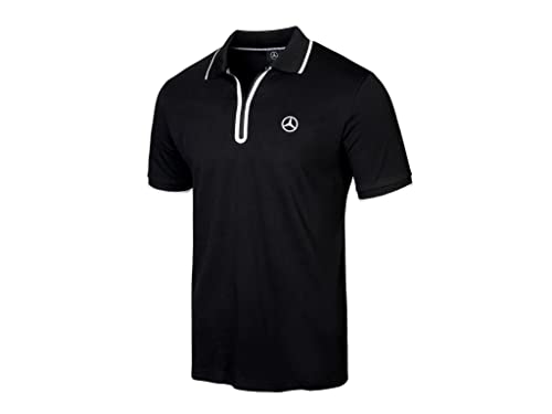 Mercedes-Benz. Poloshirt, kurze Ärmel, Baumwolle., Schwarz , S von Mercedes-Benz