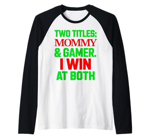 Mama & Gamer Ich gewinne bei Both Cute Mother Christmas Gaming Mom Raglan von Merch For Gamers