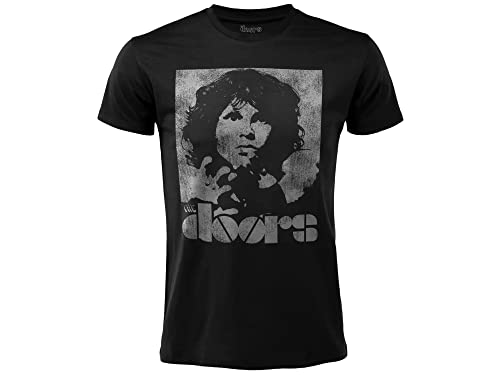 Merch Traffic T-Shirt The Doors Jim Morrison Druck Vorderseite. Schwarz Unisex Erwachsene Jungen, Nero, L von Merch Traffic