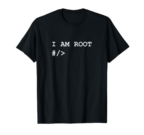Linux Unix Terminal I Am Root Nerd Geek Programmer Men Women T-Shirt von Merch for Nerds by Witty Logic
